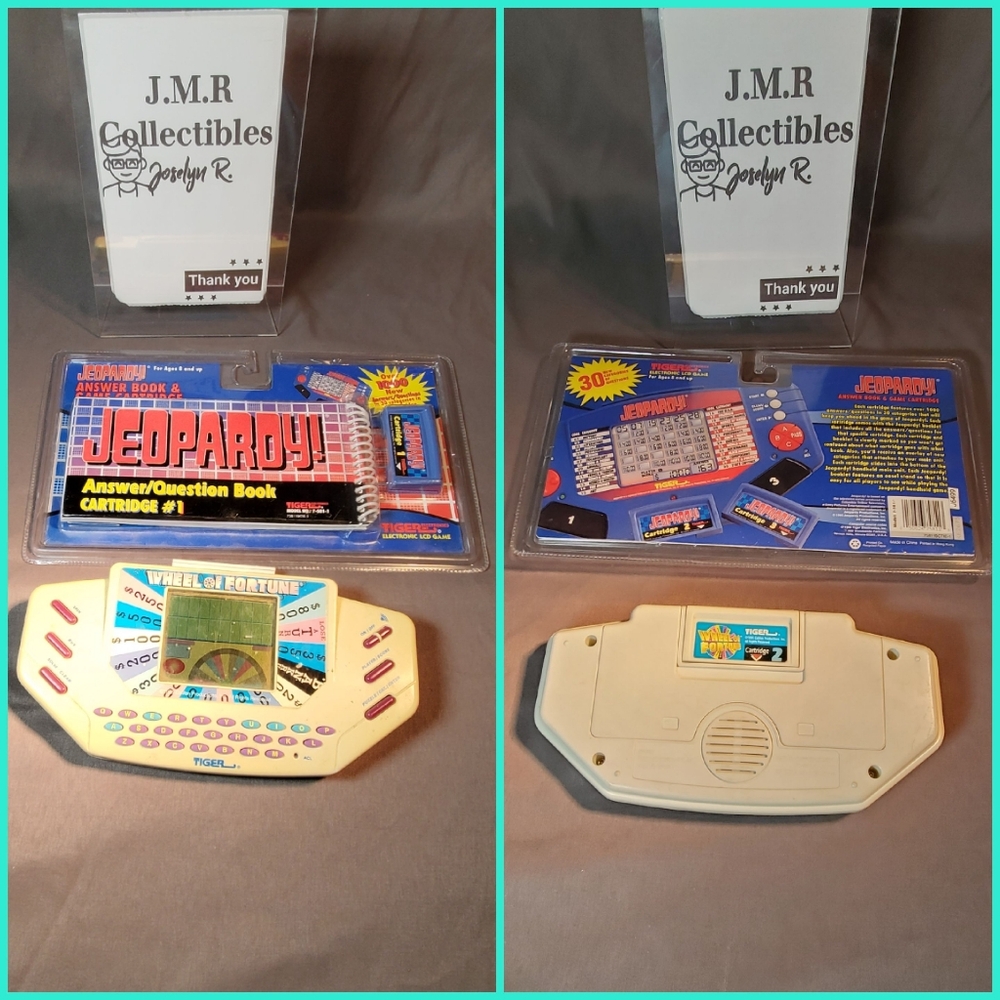 1990s Tiger Electronics Handheld Game Lot: Jeopardy! (NIP) & Wheel of Fortune